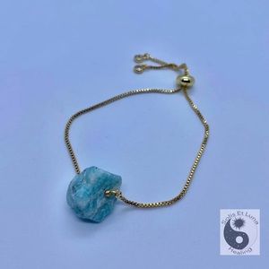 14K Gold Plated Amazonite Adjustable Bracelet